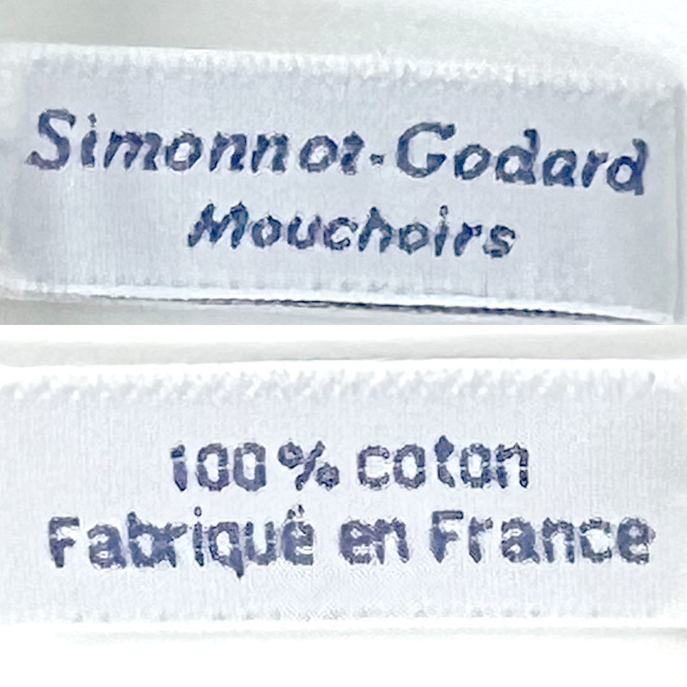 SIMONNOT GODARDsi моно go Dahl новый товар * outlet носовой платок chief хлопок хлопок 100% Франция производства 39×40.5cm бежевый 