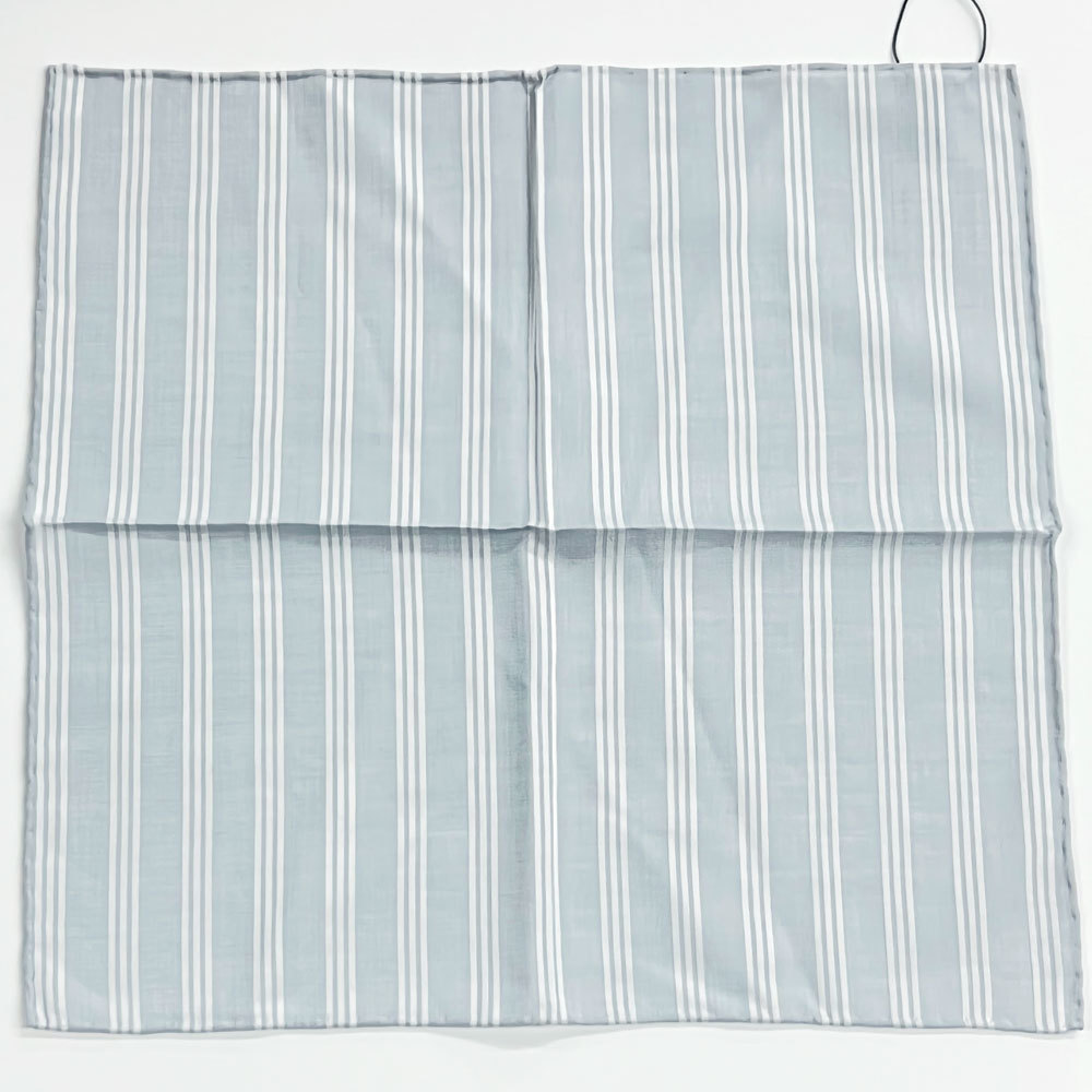 SIMONNOT GODARDsi mono go Dahl new goods * outlet handkerchie chief cotton cotton 100% France made 31.5×32.5cm stripe gray 