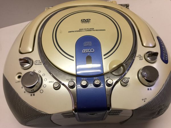 [ used Junk ]ASCO Japan( Japan asko) ADV-D66 DVD CD radio cassette recorder operation not yet verification *D6892