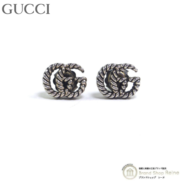 グッチ （GUCCI） ダブルG ピアス Ag925 627755 シルバー（新品）_画像1