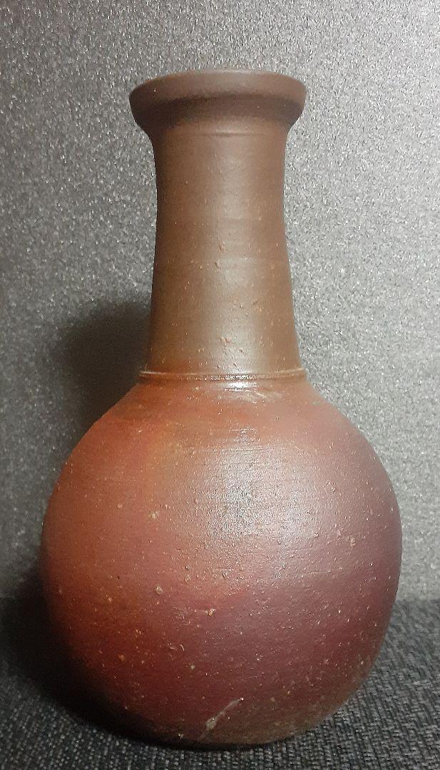 真作保証】【人間国宝】備前焼 【藤原雄】造 備前 花入れ 共箱 茶道具