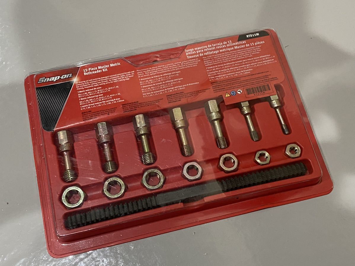スナップオン Snap-on ネジ山修正タップ&ダイス+ヤスリ セット