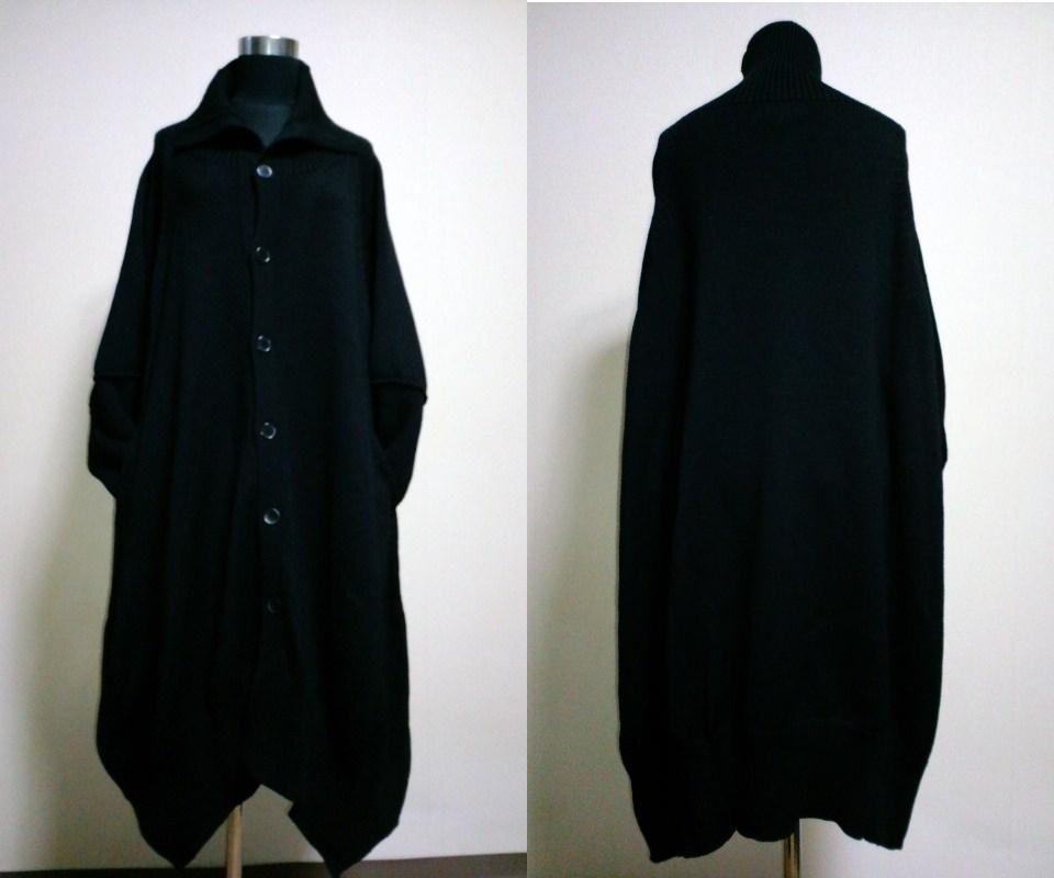 ヨウジヤマモト☆変形ニットコート☆黒☆美品 わ | renatoratier.com.br