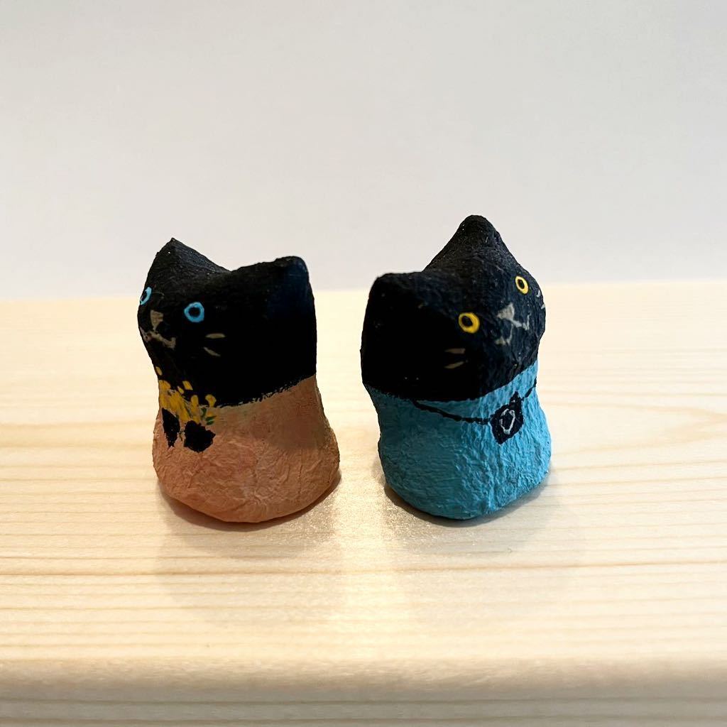 春待つ黒猫たち 手作り人形の画像5