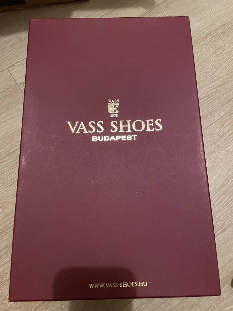 vass shoes cordovan Wing chip shoes new goods Budapest p2 last black size EU40 original shoe tree, original metal chip, box attaching 