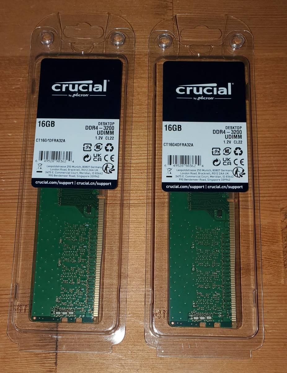 最新 605 新品 Crucial（クルーシャル）32GB（16GB×2枚) デスクトップ