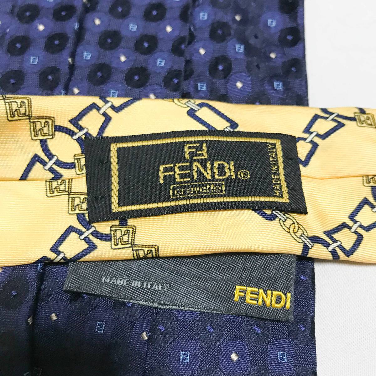 正規 FENDI シルク100% 2本セットフェンディ　HNAF2302-67-S3-M15_画像4