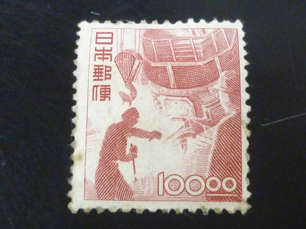 23　A　日本切手　1950-52年　#292　昭和すかしなし　100円　未使用OH　【型価 85,000円】_画像1