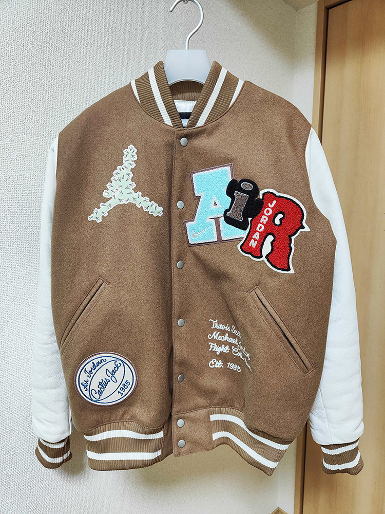 新品同様】Travis Scott Jordan Varsity Jacket スタジャン M CACTUS 