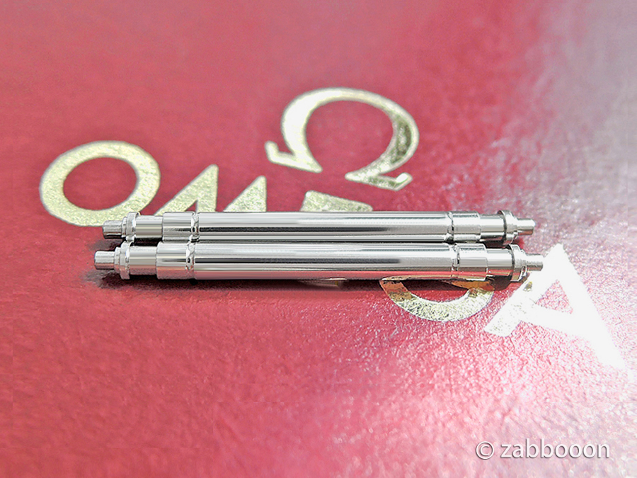 オメガ純正 OMEGA バネ棒 19mm 2本1セット スピードマスター キャリバー321 38.6MM 39.7MM オメガ純正ブレスへ 新品 送料無料!