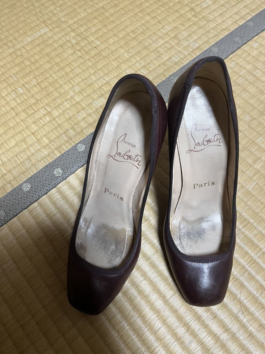ヤフオク! - クリスチャンルブタン茶色パンプス サイズ 36.5