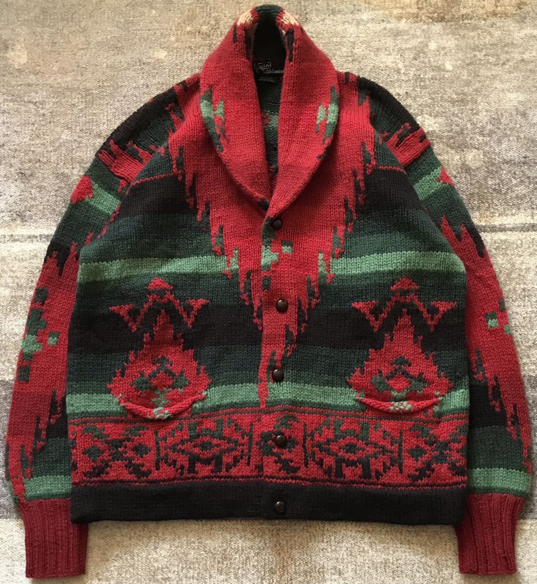 最高のカラー配色&圧巻のネイティブ柄 90's vintage ☆ Ralph Lauren