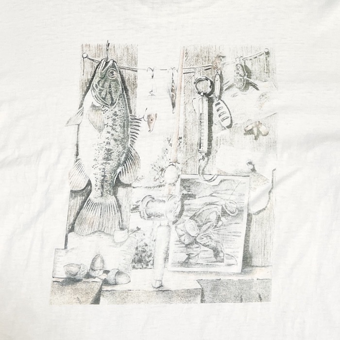 【送料無料】レア USA製 90s BANANA REPUBLIC 魚 フィッシング Tシャツ vintage 古着 アウトドア 釣り_画像7