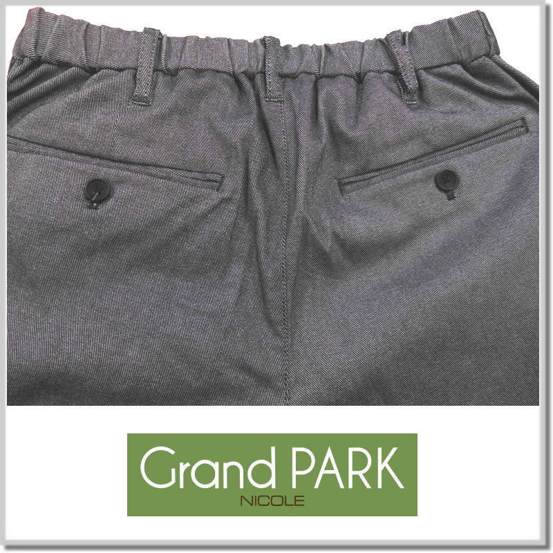 グランドパーク Grand PARK NICOLE ツイルストレッチイージーパンツ 3169-5100-39(チャコールグレー)-46(M) テーパードパンツ SET UP可_画像5