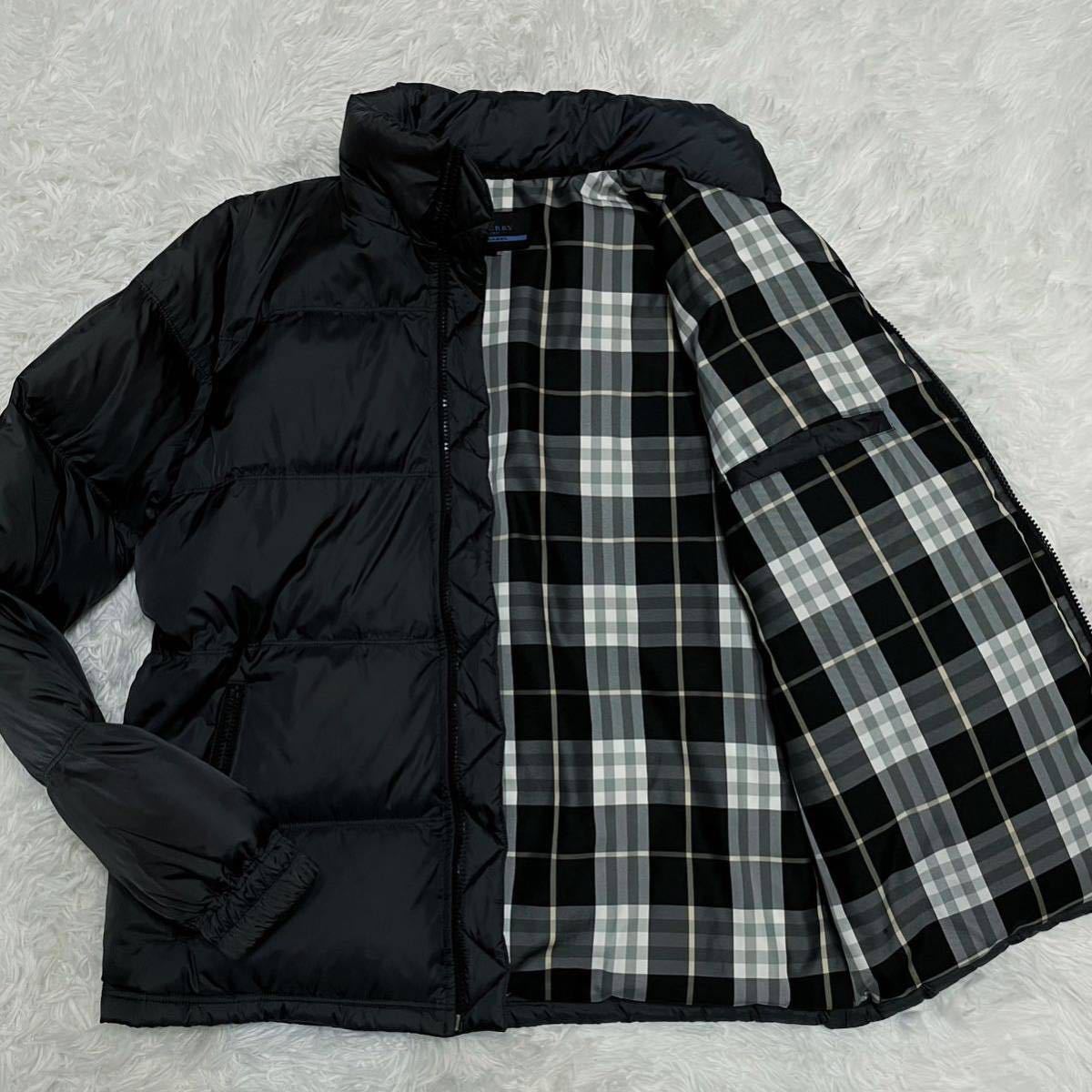 【美品】BURBERRY BLUE LABEL ブラックダウン Yahoo!オークション - 美品 希少サイズL【BURBERRY BLUE LABEL