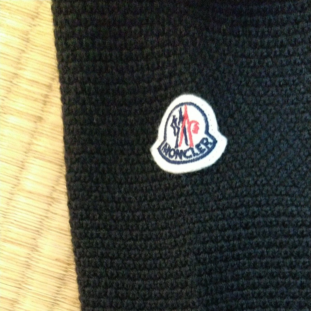 美品 MONCLER モンクレール ノーカラー ダウンカーディガン 正規品 Mサイズ 人気のブラック