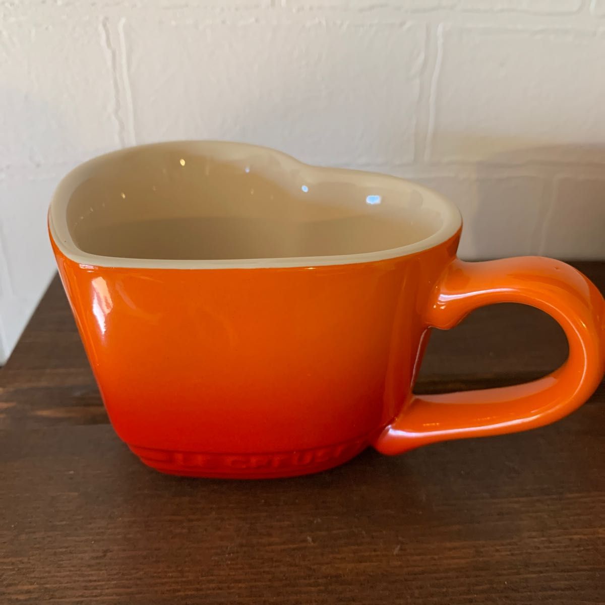 ル・クルーゼ　ハートマグカップ  オレンジ　マグカップ  LE CREUSET 