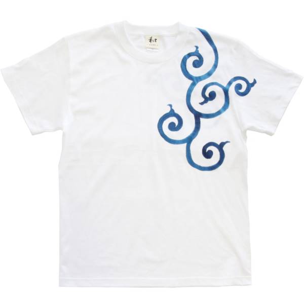  men's T-shirt S size white Tang . pattern T-shirt white hand made hand .. T-shirt peace pattern 