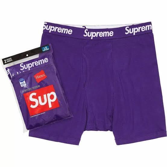 Supreme ボクサーパンツ 紫 sサイズ バラ売り 送料無料 S 紫 Supreme Hanes Boxer Briefs バラ売り