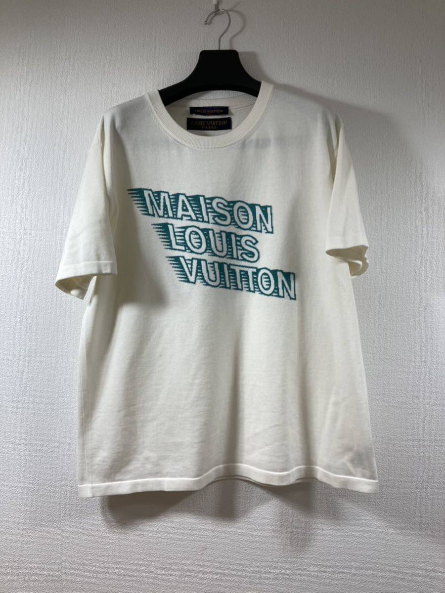 ルイヴィトン LOUIS VUITTON メゾンLVクルーネック ニット半袖Ｔシャツ