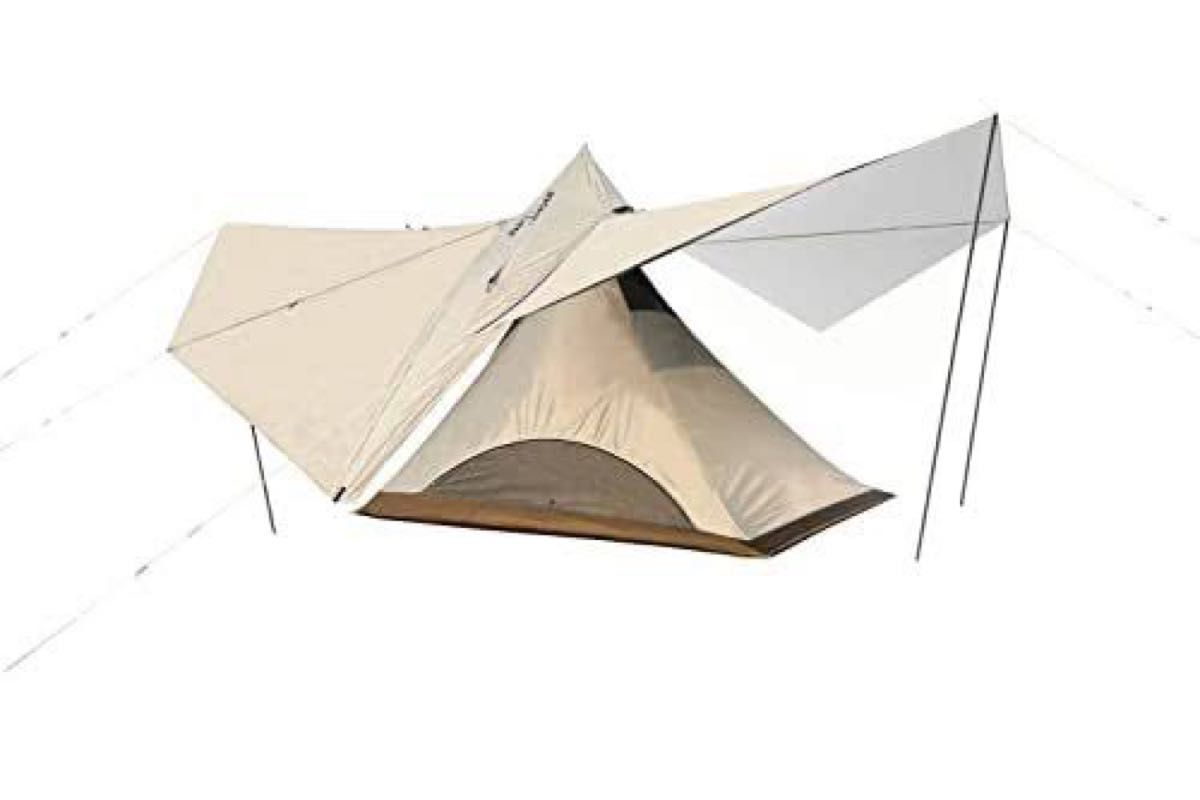 DesertFox ワンポールテント 5人用 前室 付き 煙突穴付き UVカット 耐