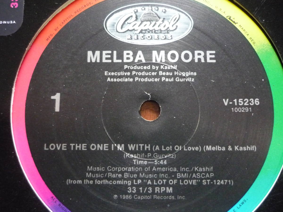 12インチ2枚　　MELBA MOORE / READ MY LIPS / LOVE THE ONE I'M WITH (Melba Moore & Kashif デュエット♪)_画像4