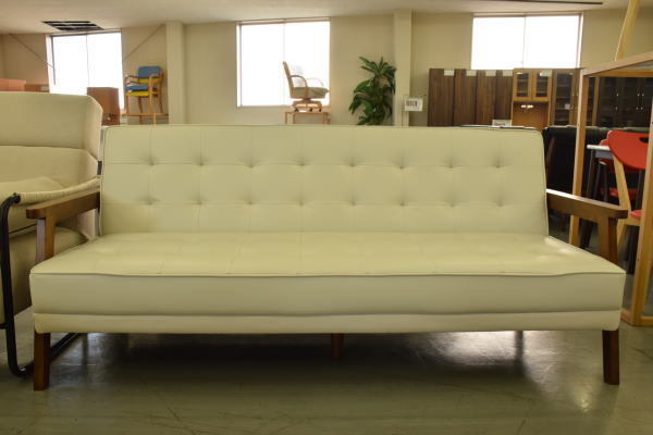 [ free shipping ( one part except ) new goods unused ]188I8 Karimoku style sofa bed # retro Northern Europe designer's tree elbow sofa ( inspection exhibition goods outlet exhibition liquidation goods 