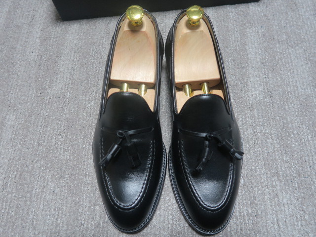 8.3 ten thousand unused box attaching Britain made masterpiece chi- knee top class HARRY Harry BLACK tassel Loafer beautiful regular .. leather shoes gentleman shoes standard black UK7 extra attaching 