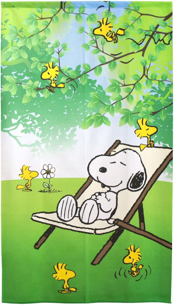 新品　 暖簾　のれん 85X150cm スヌーピー「ハンモックリーフ」【日本製】PEANUTS コスモ_画像1