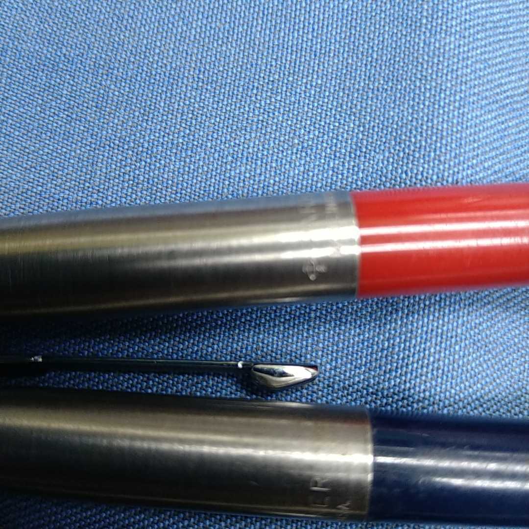 PARKER 万年筆　ボールペン　赤青黒ボールペン　ペンケース赤黒セット　レアです_画像7