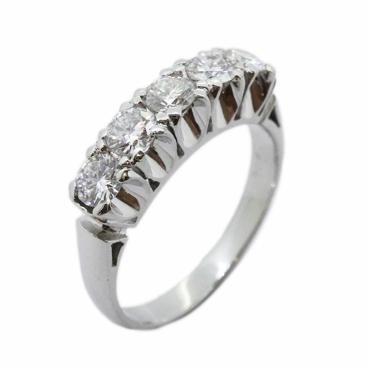 りになりた 【最終価格】ダイヤモンド 0.76ct メレダイヤ 一連 一文字 PT900 プラチナ リング 指輪 がございま 