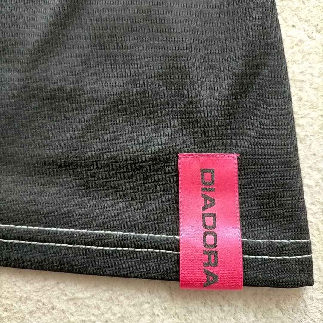 DIADORA Diadora короткий рукав футболка женский M violet розовый × оттенок черного тонкий la Inte лак спорт Town Youth прекрасный товар бесплатная доставка 