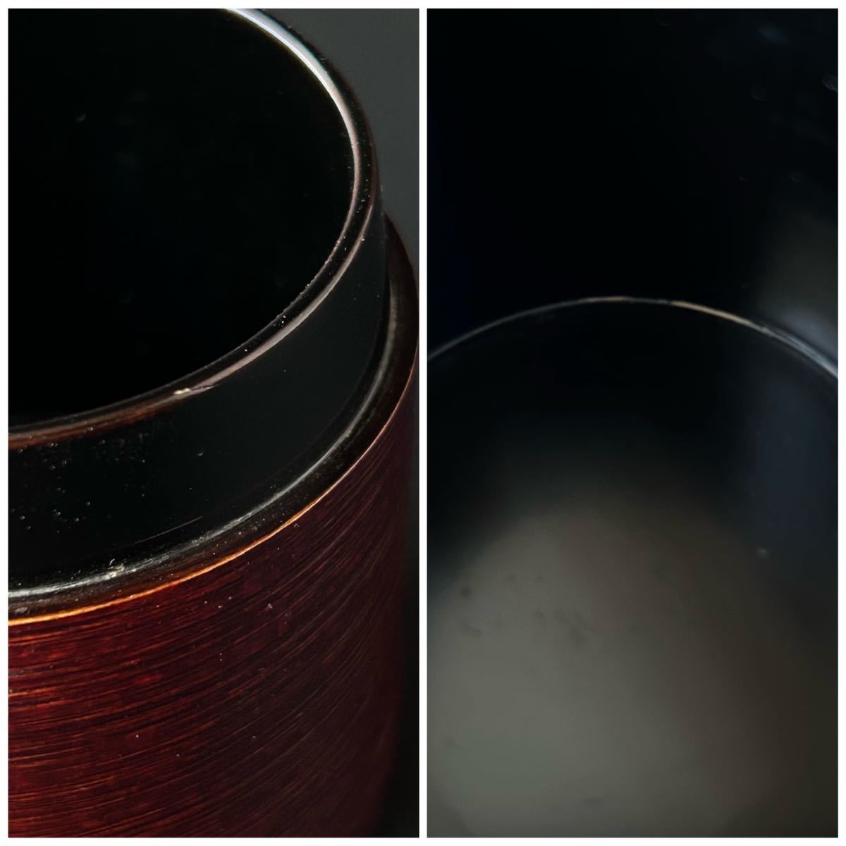 茶道具 溜 片木目 茶桶形 茶器 初代 橋村萬象 共箱 曲 木地師 指物