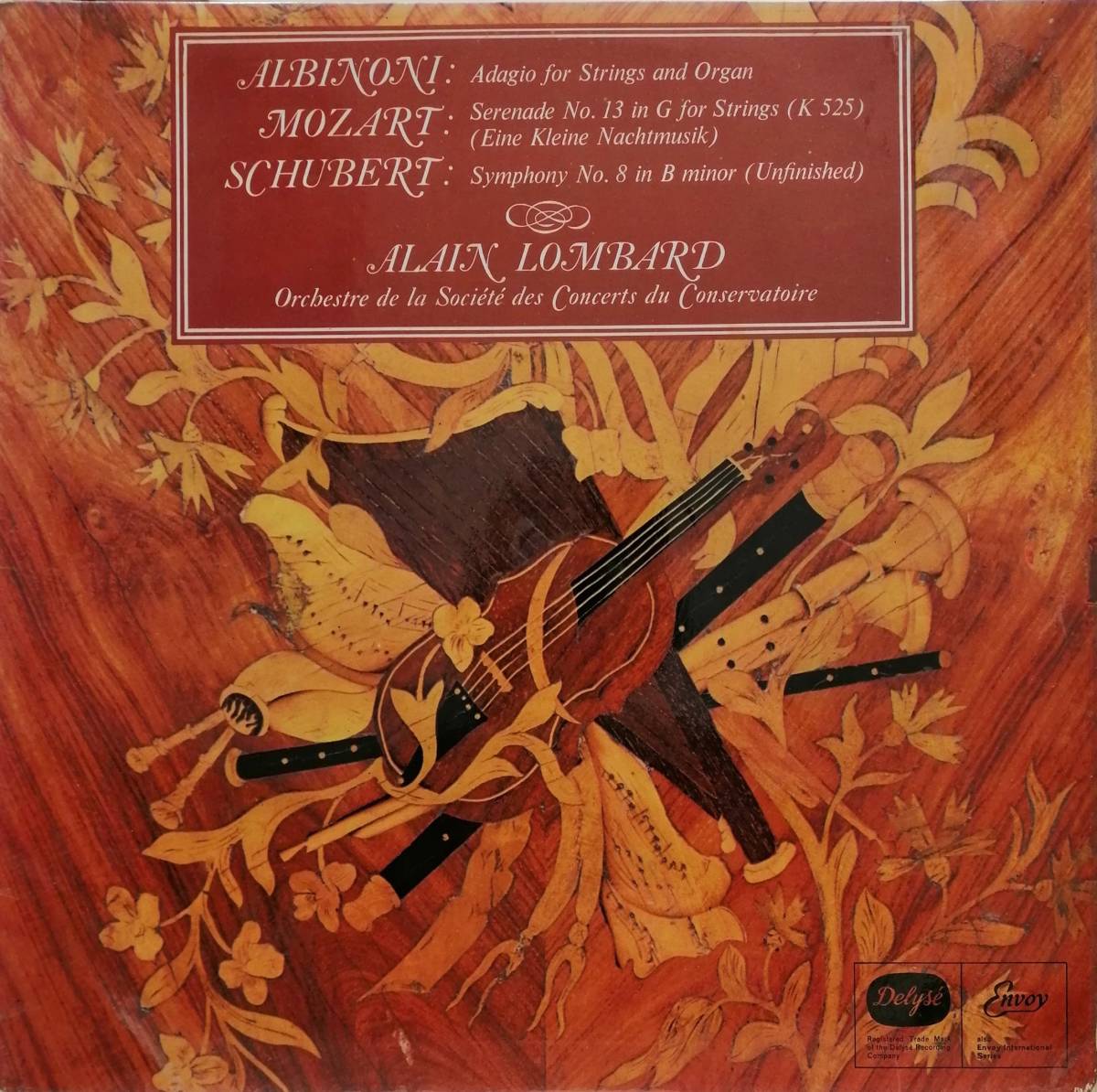 輸入LP盤 アラン・ロンバール/Conservatoire　Albinini 「アダージョ」, Mozart セレナード K525 & Schubert 交響曲8番「未完成」_画像1