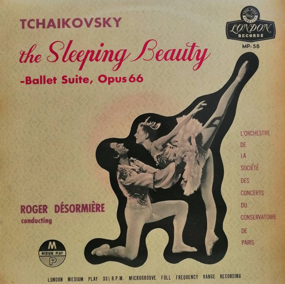 初期25cmLP盤 ロジェ・デゾルミエール/Paris Conservatoire　Tchaikovsky バレエ音楽「眠りの森の美女」ハイライト_画像1