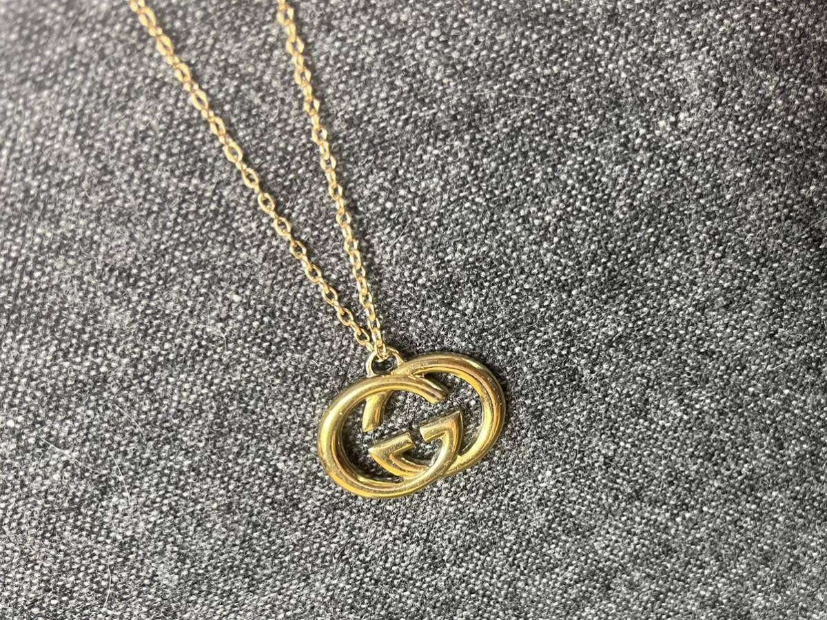 美品】GUCCI インターロッキング ゴールドネックレス GG 男の子向け