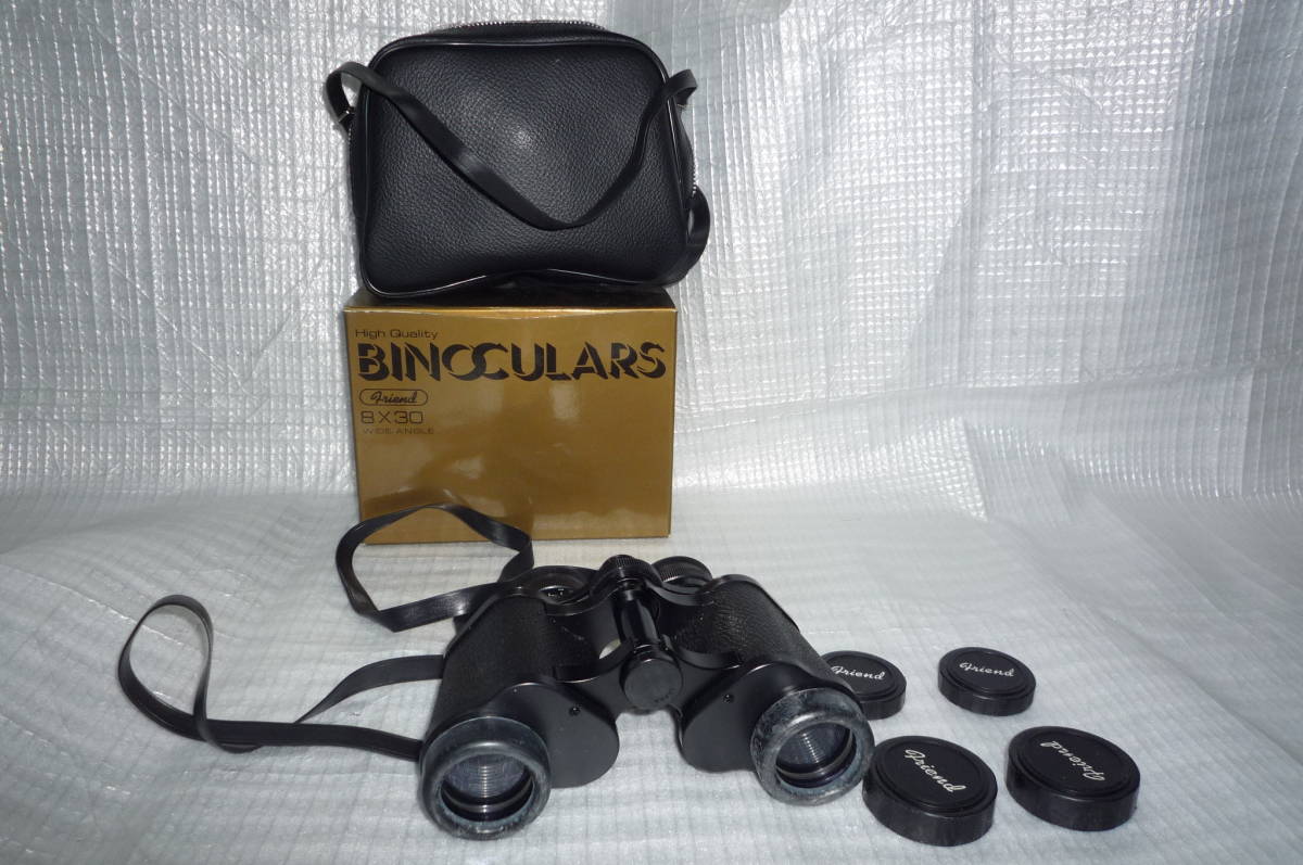 3　 BINOCULARS 双眼鏡 Friend 8x30 WIDE ANGLE バードウォッチング 野鳥 コンサート アウトドア ブラック_画像1