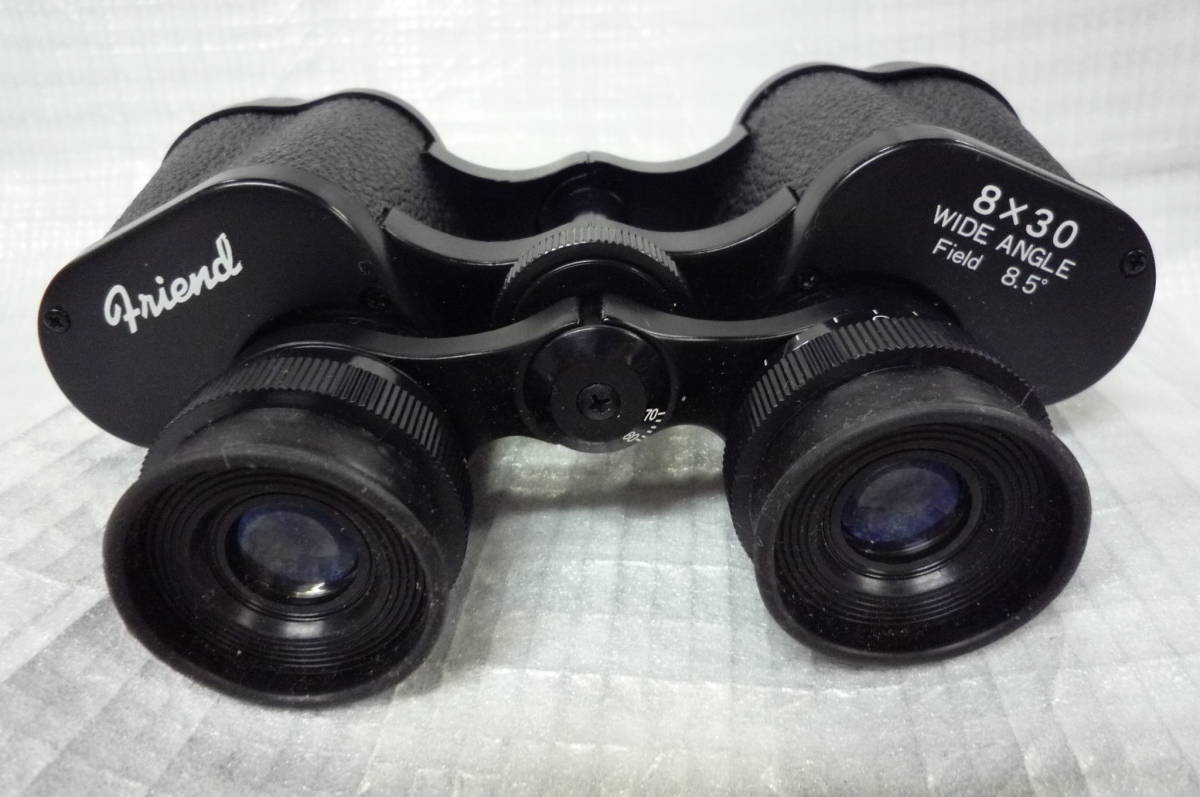 3　 BINOCULARS 双眼鏡 Friend 8x30 WIDE ANGLE バードウォッチング 野鳥 コンサート アウトドア ブラック_画像4