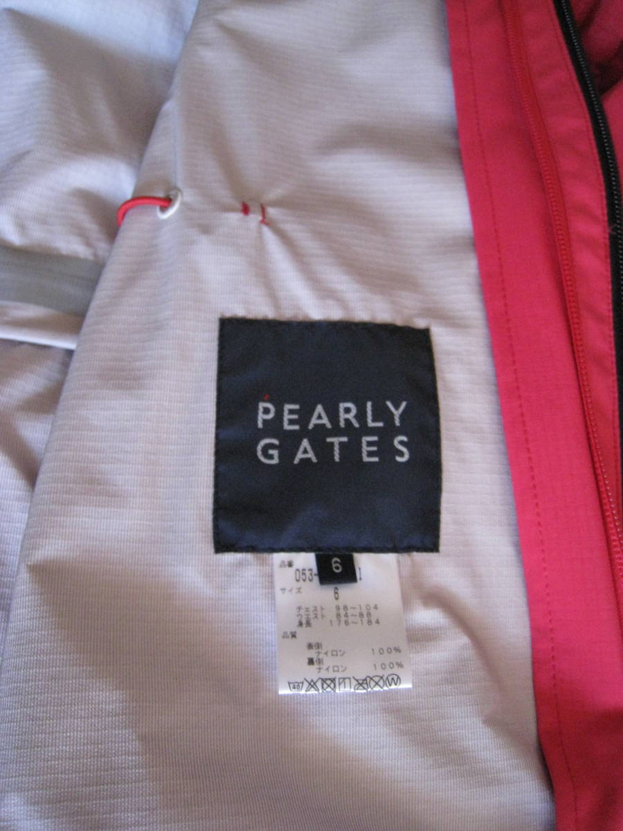 【美品】正規品 PEARLY GATES サイズ6 4WAY ベストライナー付きジャケット 二枚組 防風 蓄熱 /ピンクレッド_画像5