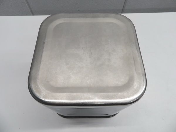 F175◆YUKIWA◆ステンレス製角キッチンポット（蓋付）18cm 栃木 宇都宮 中古 業務用 厨房機器_画像3