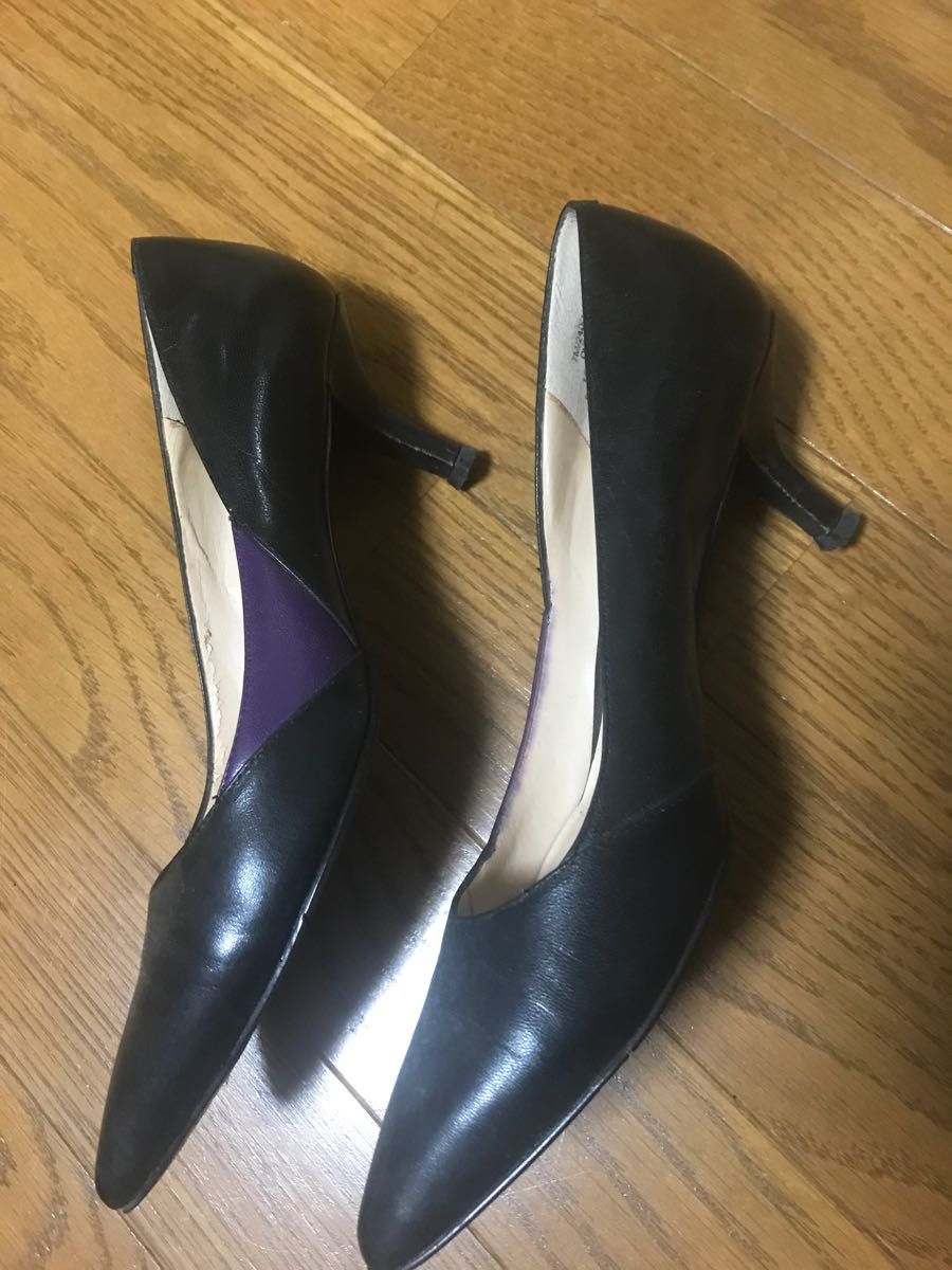 nine west ヒール　レディース　24.0 ブラック  中古　ナイン　ウエスト