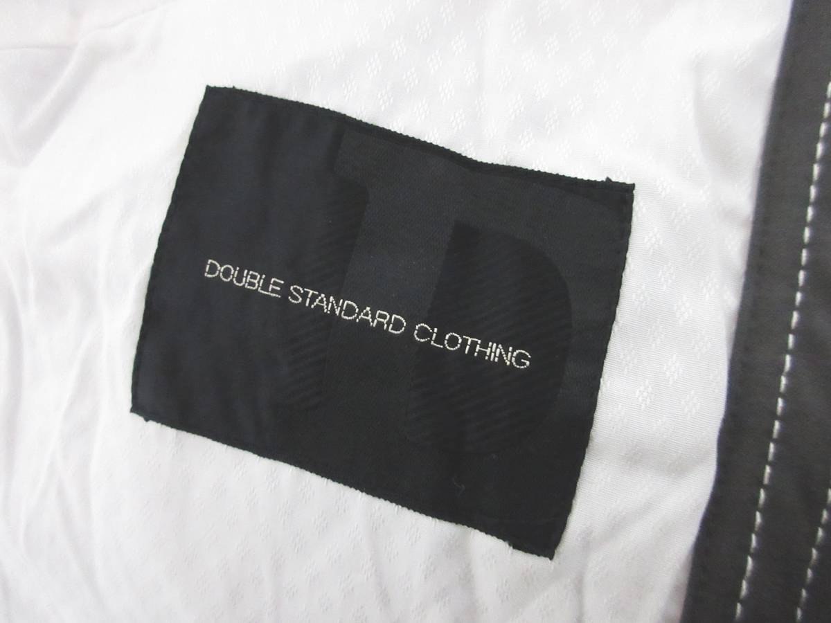 ダブルスタンダードクロージング DOUBLE STANDARD CLOTHING ノーカラー ジャケット グレー kn686_画像8