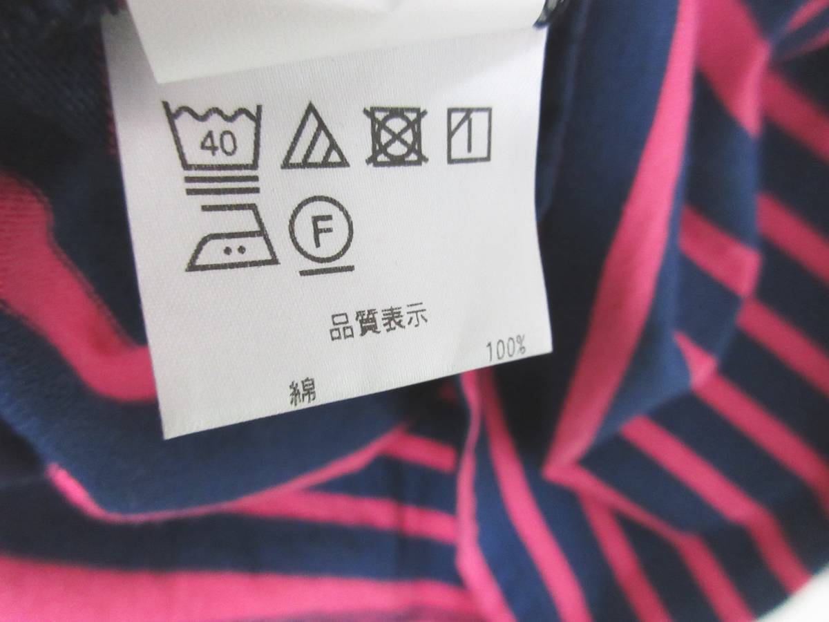 Le minor Le Minor bus k shirt T-shirt cut and sewn border France made lady's 1 pink navy blue irmri yg3390