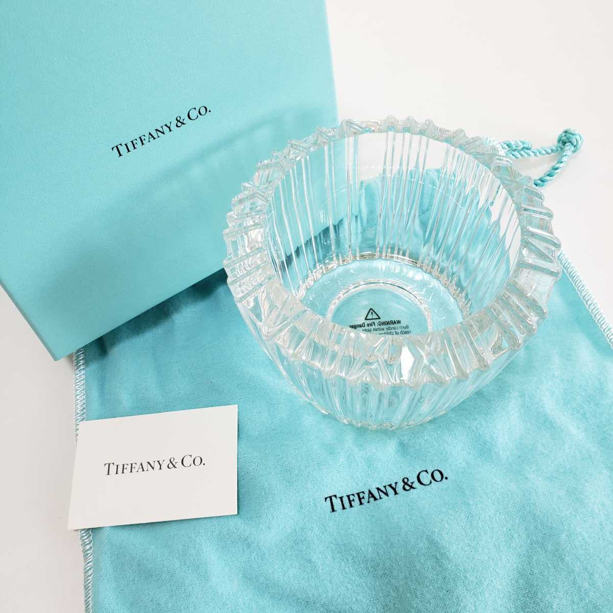 新品同様◆ヴィンテージ(2007年製) TIFFANY&Co. ティファニー クリスタル キャンドル ホルダー TIFFANY_画像9