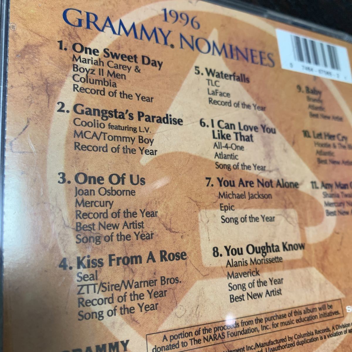 【輸入盤】 ９６ Ｇｒａｍｍｙ Ｎｏｍｉｎｅｅｓ （オムニバス）_画像4