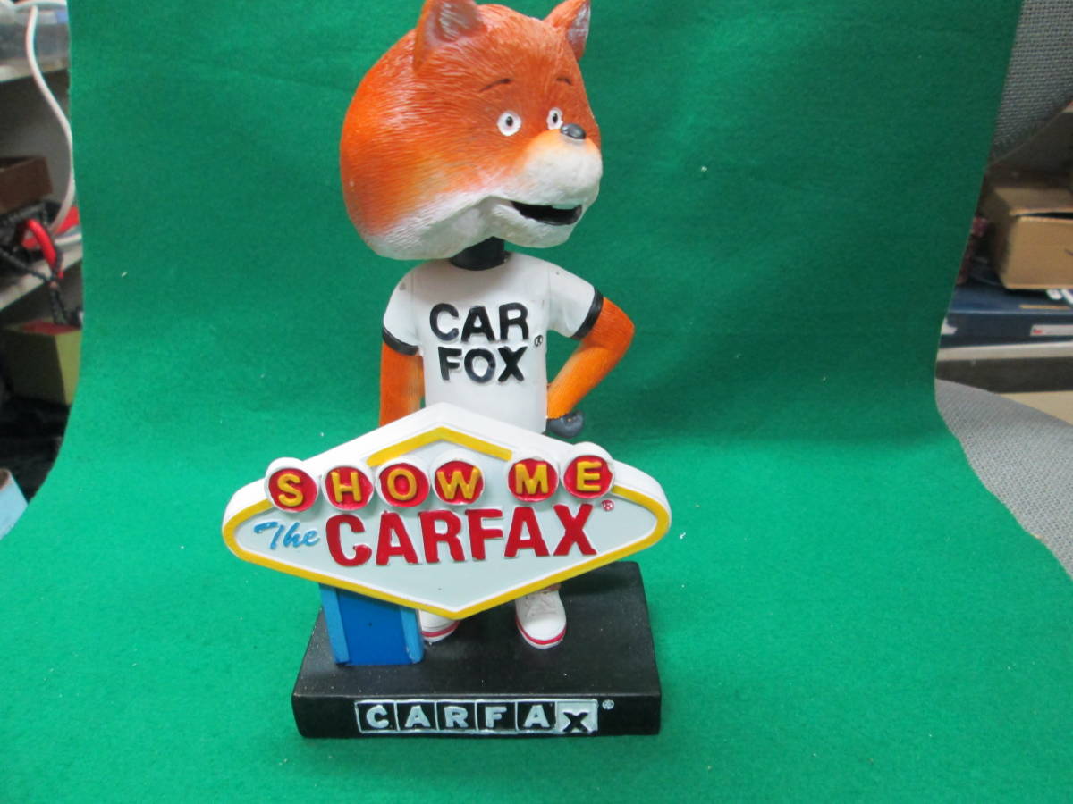 CARFAX CARFOX バブルヘッド ボビングヘッド フィギュア 検索：アメリカ ラスベガス 看板 カーファックス キツネ アドバタイジング 企業物_画像1