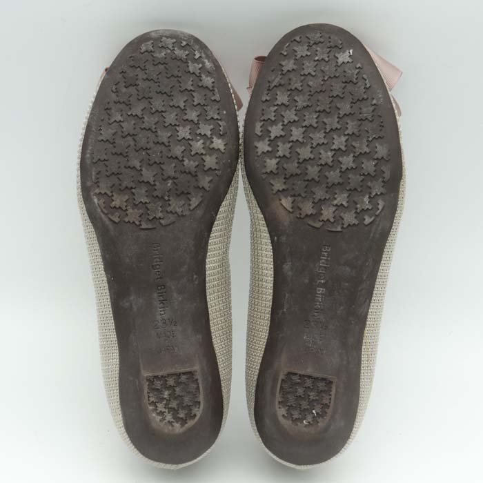  Brigitte Birkin объем лента ходьба балет туфли-лодочки плоская обувь обувь женский 23.5cm размер бежевый BridgetBirkin