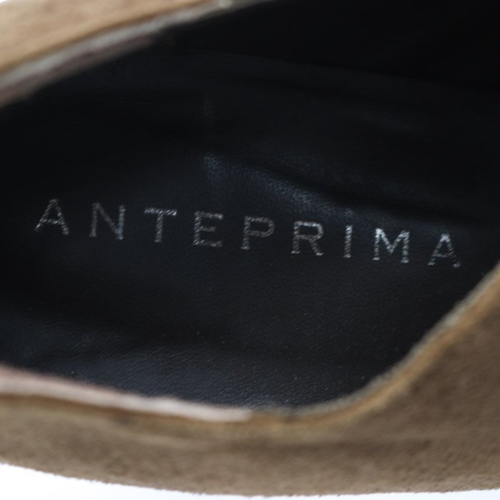アンテプリマ ブーティパンプス リボン レースアップ スエードレザー ハイヒール 日本製 靴 レディース 22.5cmサイズ ブラウン ANTEPRIMA_画像3
