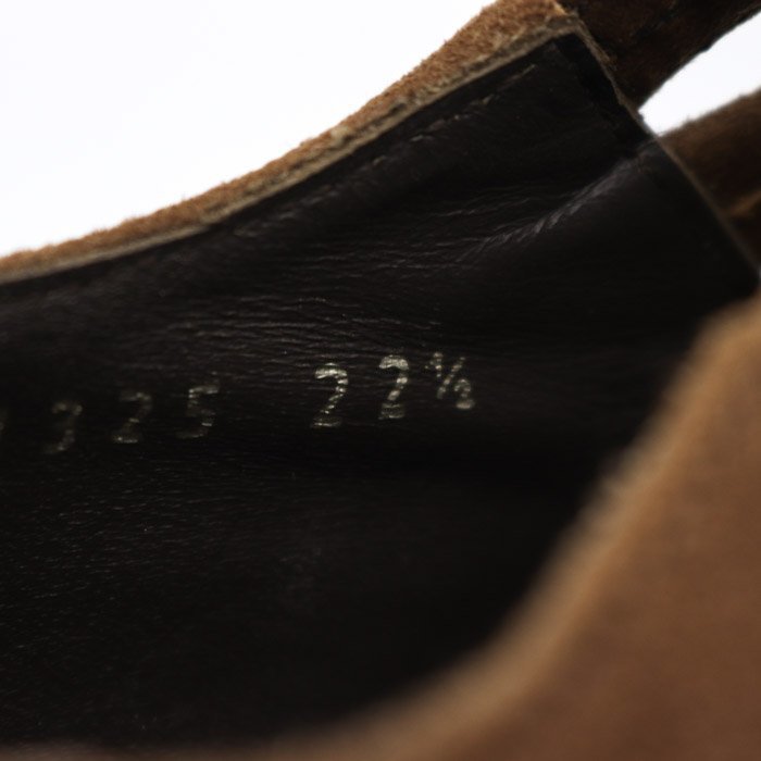 アンテプリマ ブーティパンプス リボン レースアップ スエードレザー ハイヒール 日本製 靴 レディース 22.5cmサイズ ブラウン ANTEPRIMA_画像4