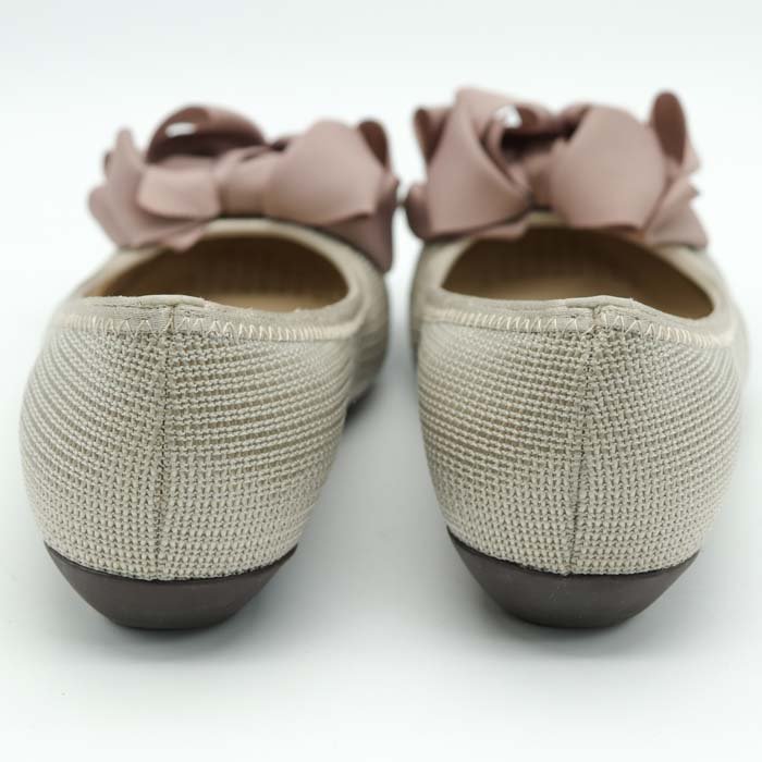  Brigitte Birkin объем лента ходьба балет туфли-лодочки плоская обувь обувь женский 23.5cm размер бежевый BridgetBirkin